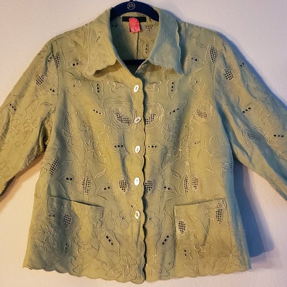 Kial Embroidered Collared Jacket - Picture 12 of 16